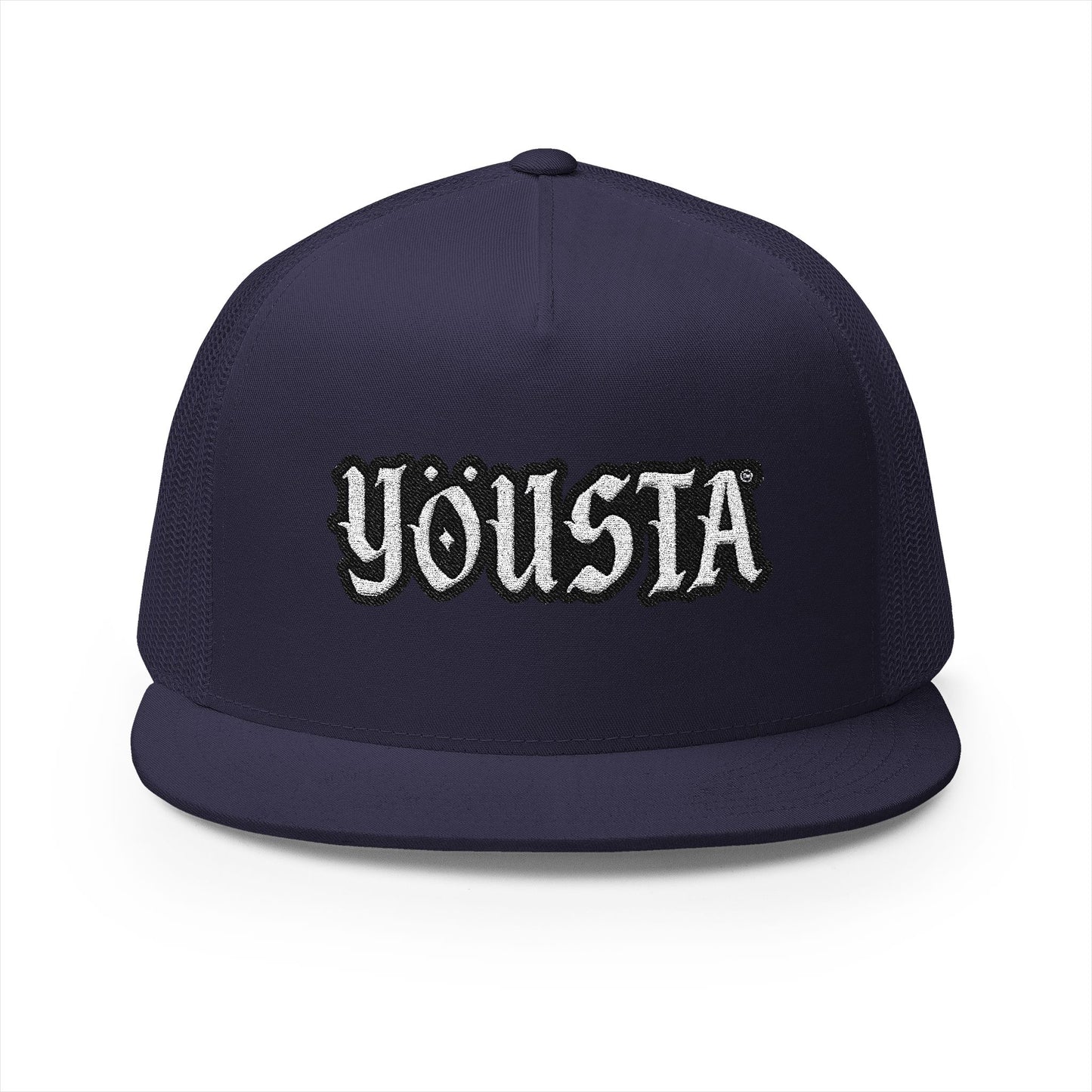 Custom YÖUSTA Brand 5 Panel Trucker Cap - Stylish Embroidered Hat for Everyday Wear