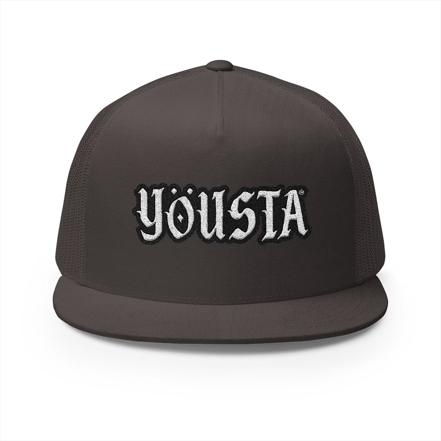 Custom YÖUSTA Brand 5 Panel Trucker Cap - Stylish Embroidered Hat for Everyday Wear