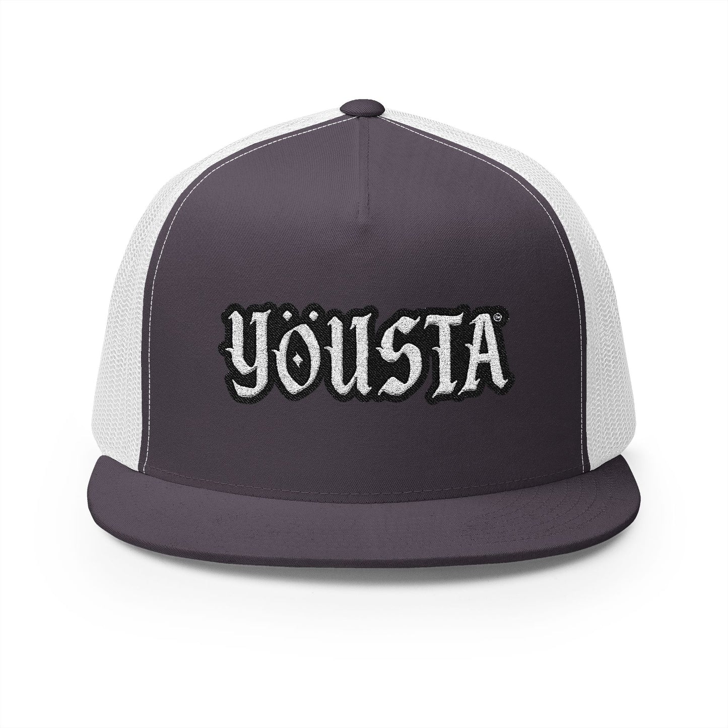 Custom YÖUSTA Brand 5 Panel Trucker Cap - Stylish Embroidered Hat for Everyday Wear