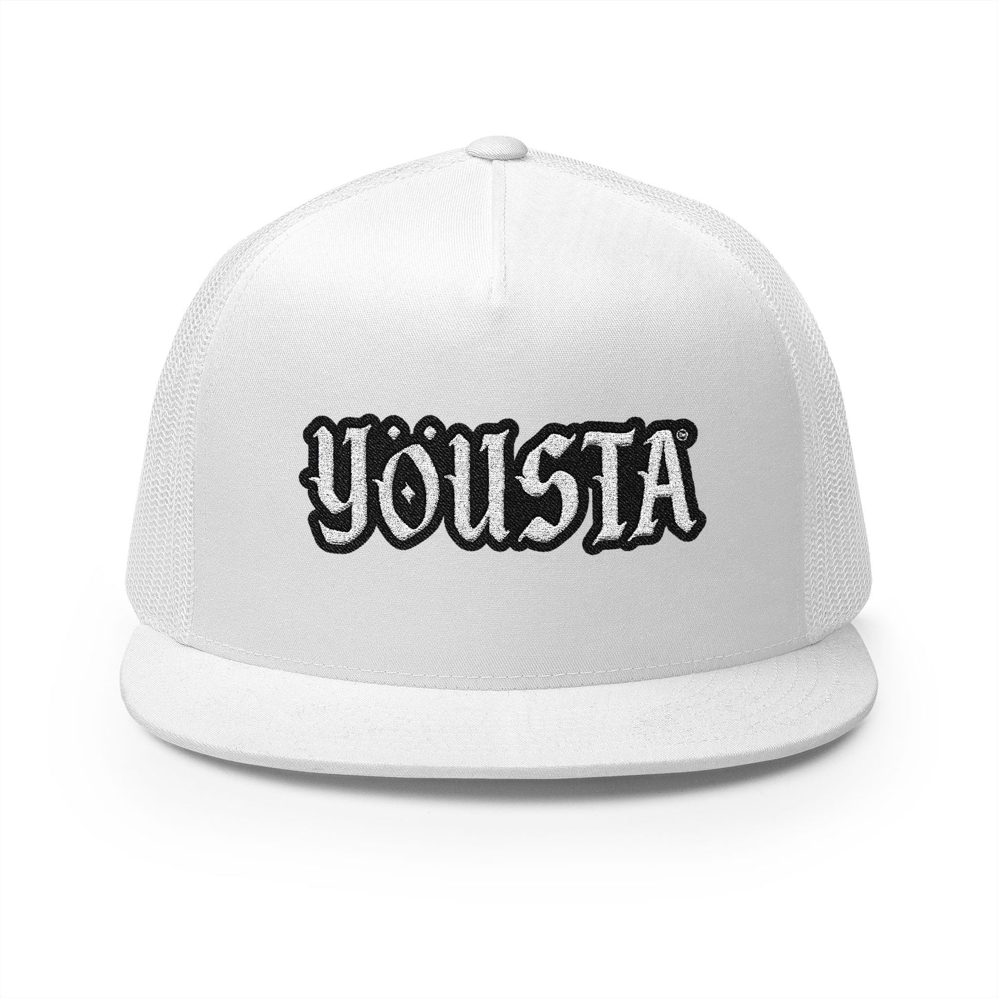 Custom YÖUSTA Brand 5 Panel Trucker Cap - Stylish Embroidered Hat for Everyday Wear