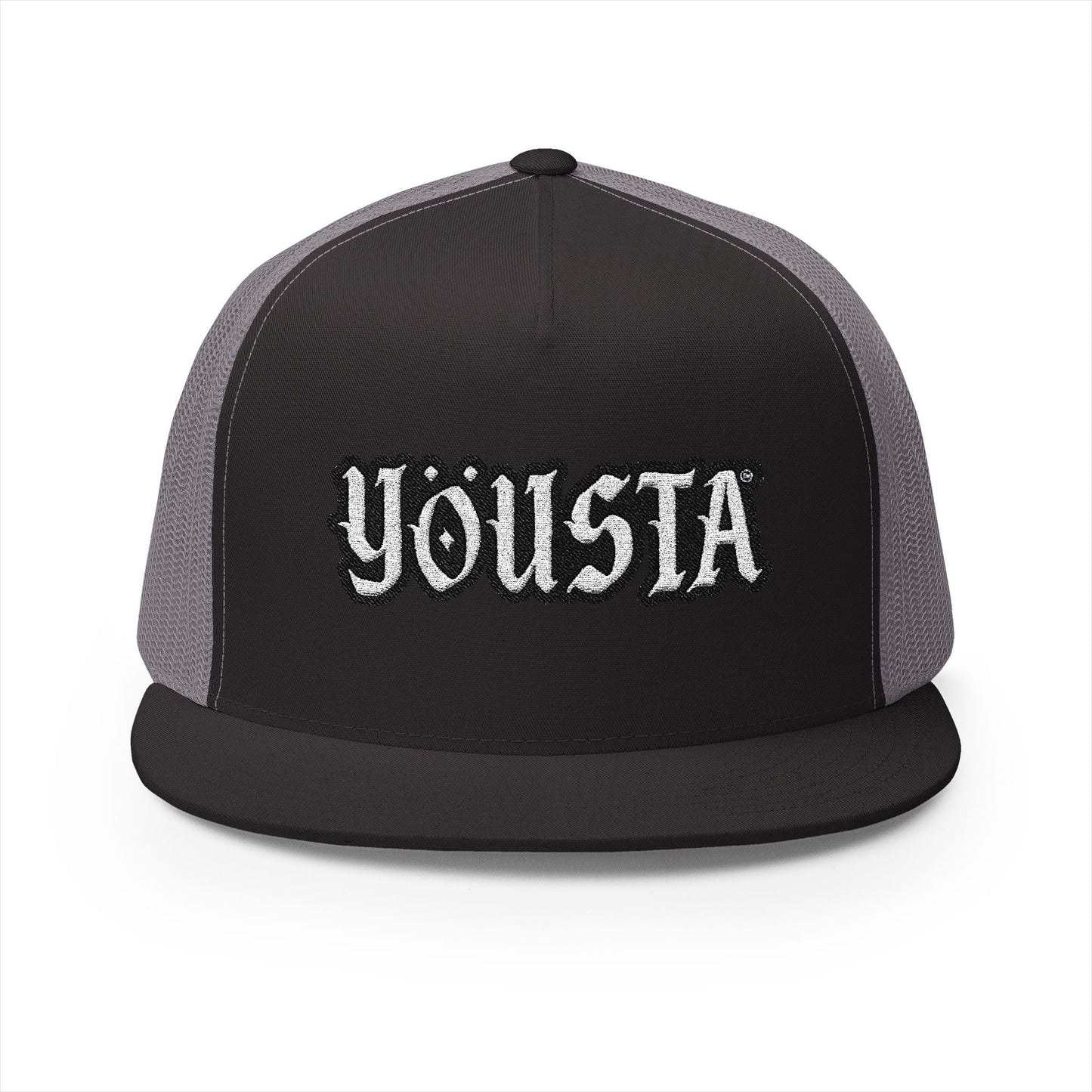 Custom YÖUSTA Brand 5 Panel Trucker Cap - Stylish Embroidered Hat for Everyday Wear