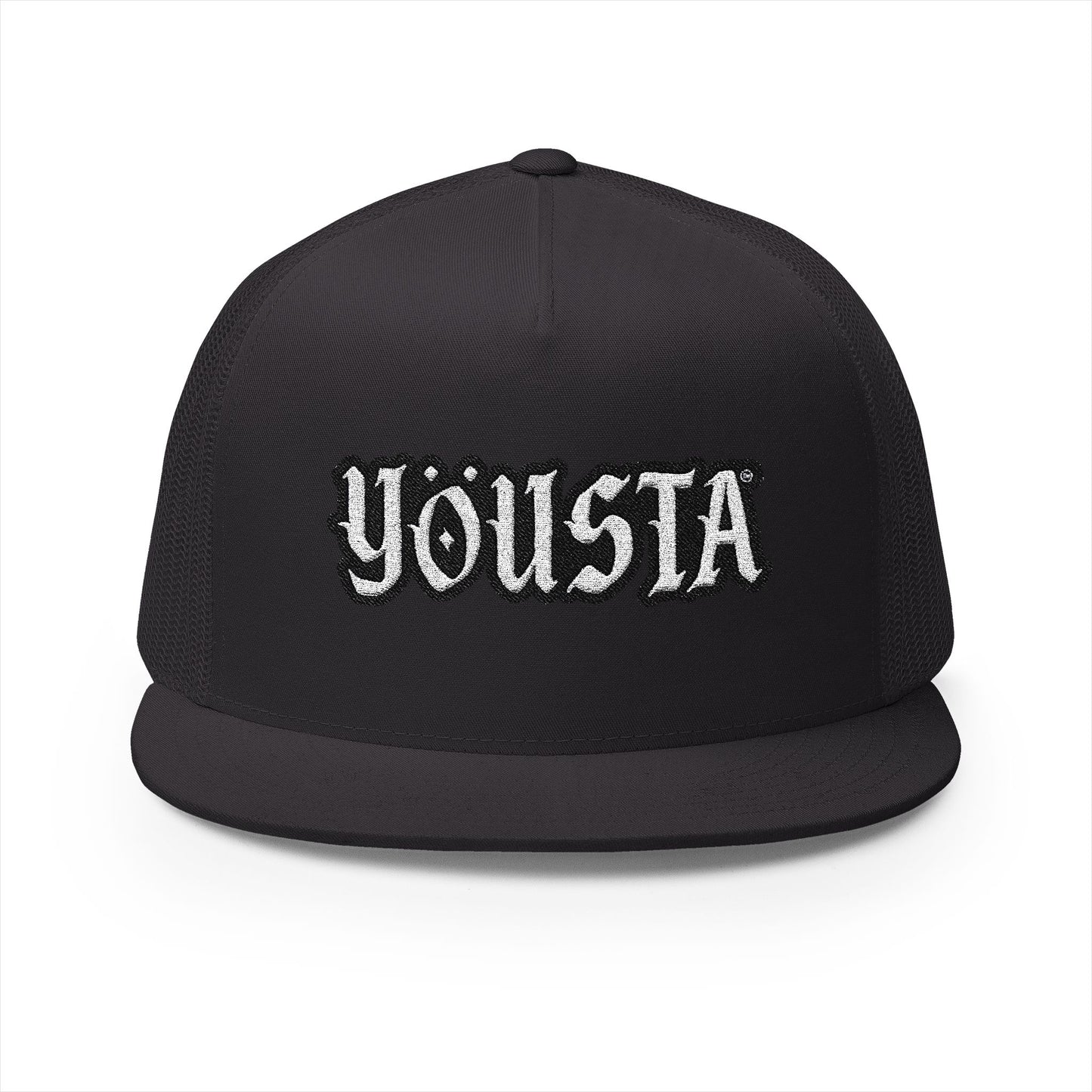 Custom YÖUSTA Brand 5 Panel Trucker Cap - Stylish Embroidered Hat for Everyday Wear
