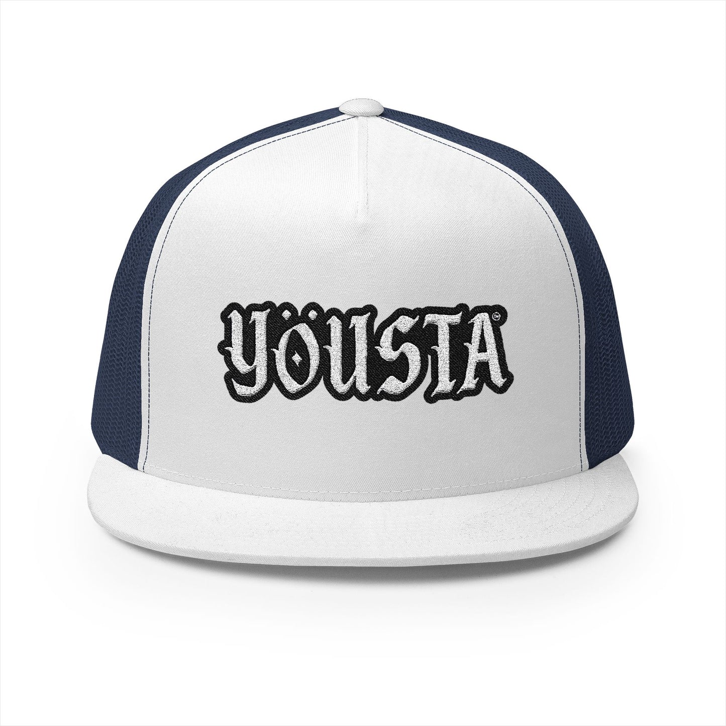 Custom YÖUSTA Brand 5 Panel Trucker Cap - Stylish Embroidered Hat for Everyday Wear