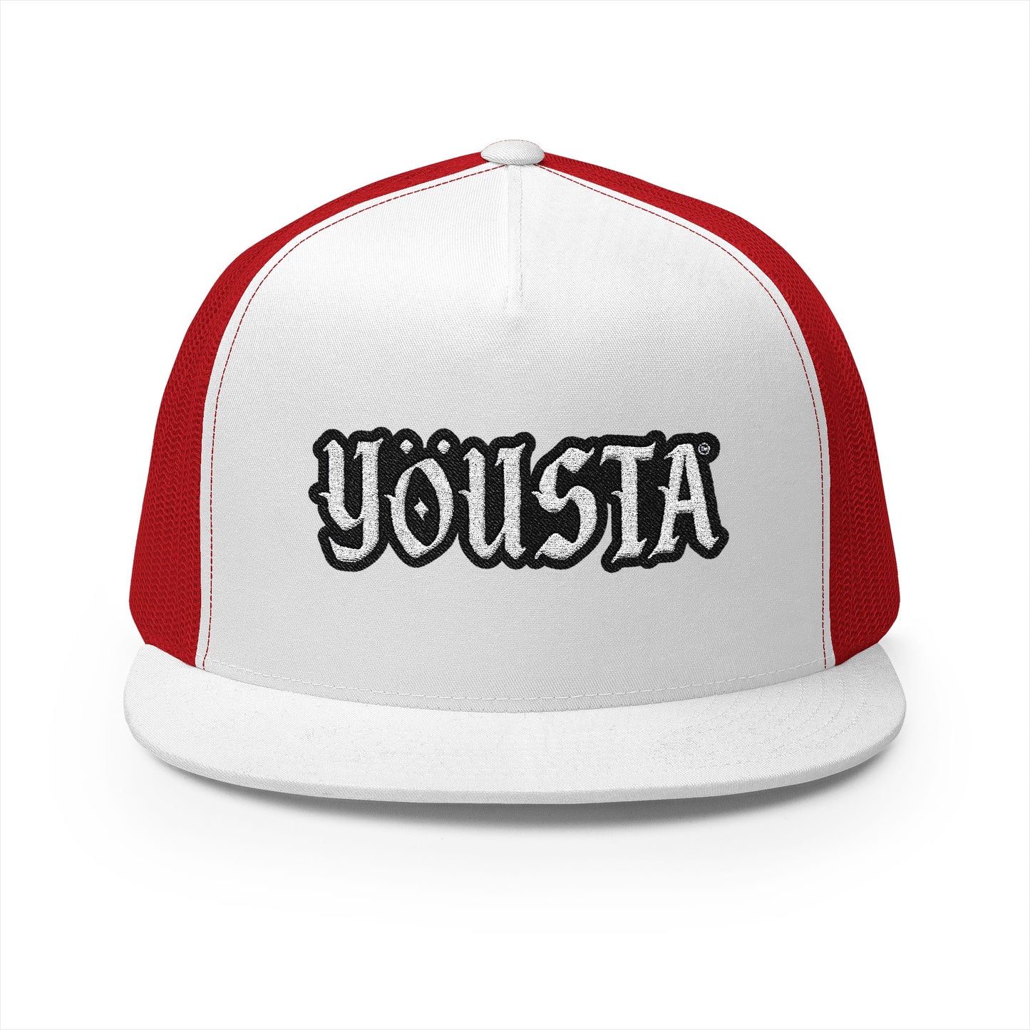 Custom YÖUSTA Brand 5 Panel Trucker Cap - Stylish Embroidered Hat for Everyday Wear