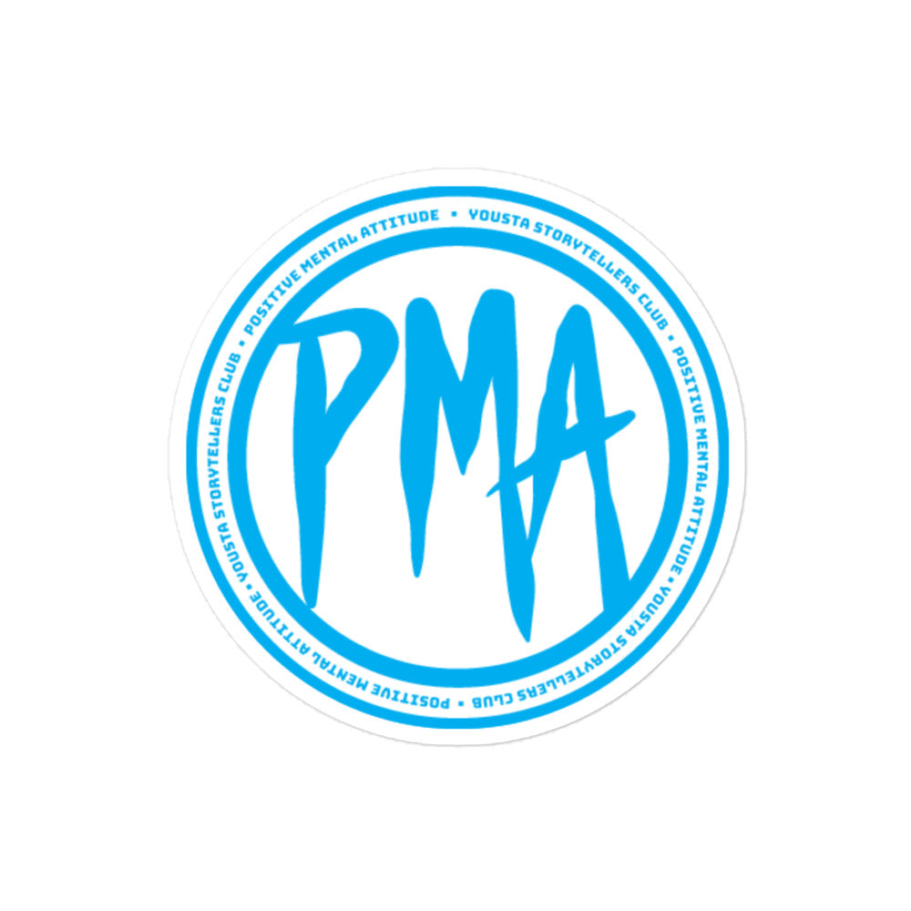 PMA stickers ( Blue and white)