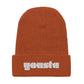 YOUSTA "Futurist" logo waffle beanie